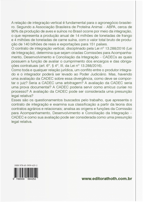 A Avaliação da CADEC e a Presunção Legal no Contrato de Integração