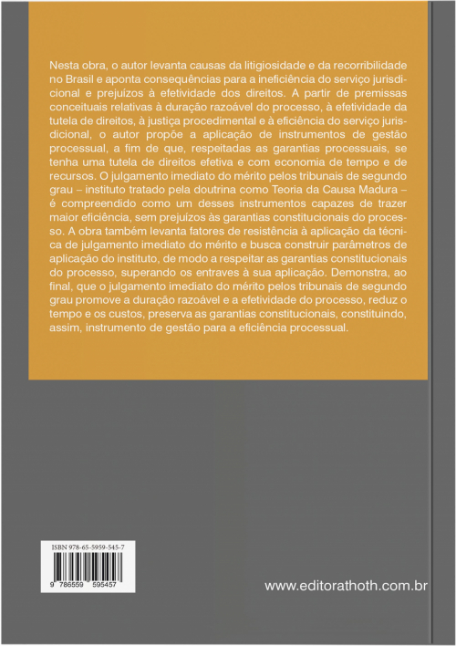 Causa Madura: O Julgamento Imediato do Mérito da Causa pelos Tribunais de Segundo Grau e a Eficiência Processual