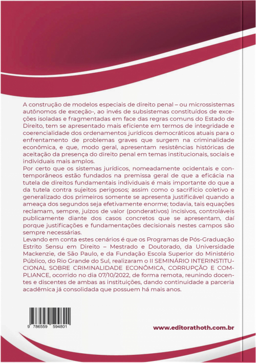 Anais do II Seminário Interinstitucional sobre Criminalidade Econômica, Corrupção e Compliance