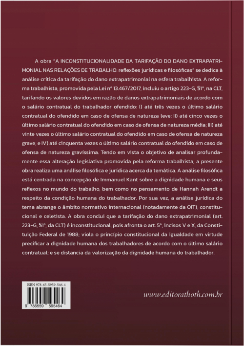 A Inconstitucionalidade da Tarifação do Dano Extrapatrimonial nas Relações de Trabalho: Reflexões Jurídicas e Filosóficas