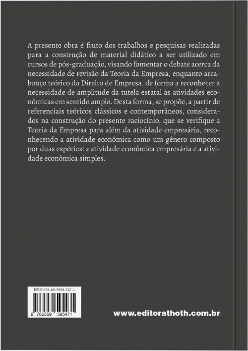 Teoria da Empresa: Na Amplitude da Atividade Econômica