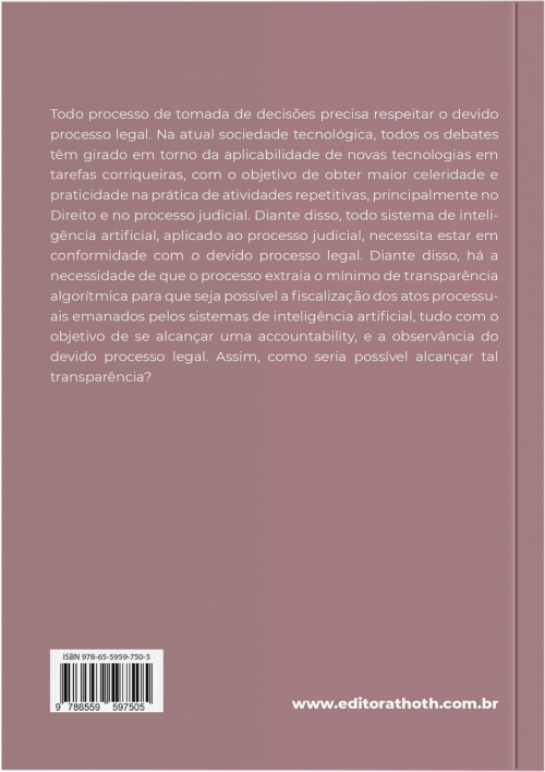 Direito Processual e Sistemas de Inteligência Artificial: A Transparência Algorítmica e Accountability na Perspectiva do Devido Processo Legal