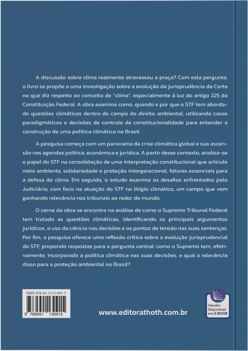 A Política Climática Atravessou a Praça? Um Panorama da Judicialização do Clima a Partir do Meio Ambiente no Supremo Tribunal Federal