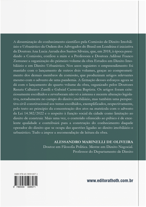 Estudos em Direito Imobiliário e Direito Urbanístico Vol. IV