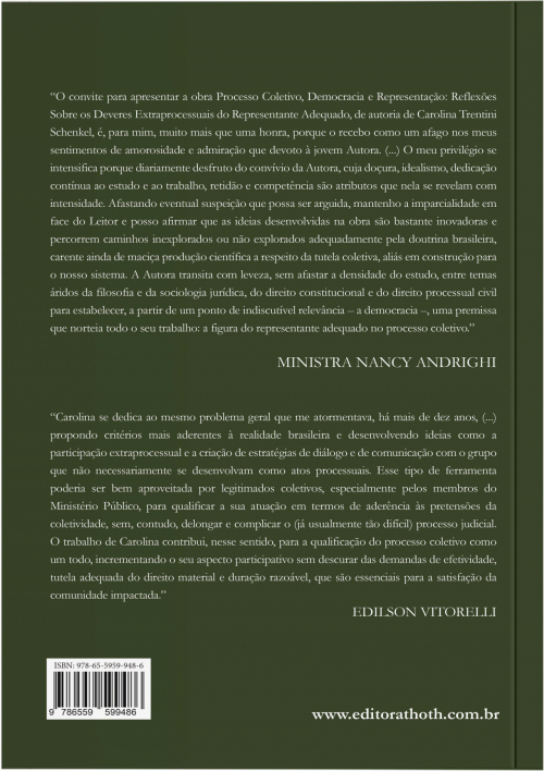 Processo Coletivo, Democracia e Representação: Reflexões Sobre os Deveres Extraprocessuais do Representante Adequado