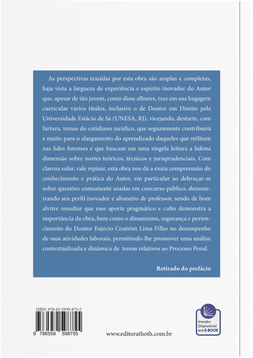 Estudo de Direito Processual Penal: Da Investigação Criminal à Execução da Pena - 2ª Edição