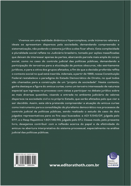 Amicus Curiae: Pluralismo Democrático no Controle Judicial de Políticas Públicas