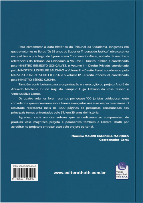 Os 35 Anos do Superior Tribunal de Justiça: Volume III - Direito Penal