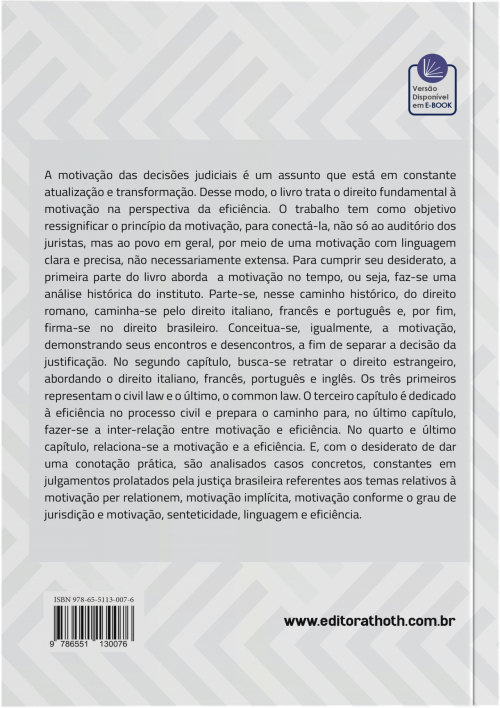 O Direito Fundamental à Motivação Eficiente Das Decisões Judiciais