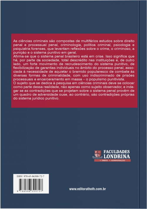 Direito e Ciências Criminais: Estudos sobre o limite humano