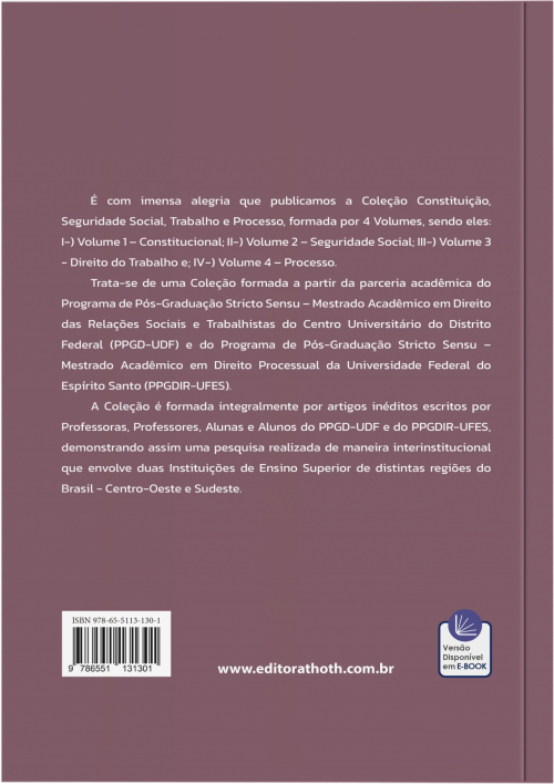 Coleção Constituição, Seguridade Social, Trabalho e Processo: Direito do Trabalho - Volume 3