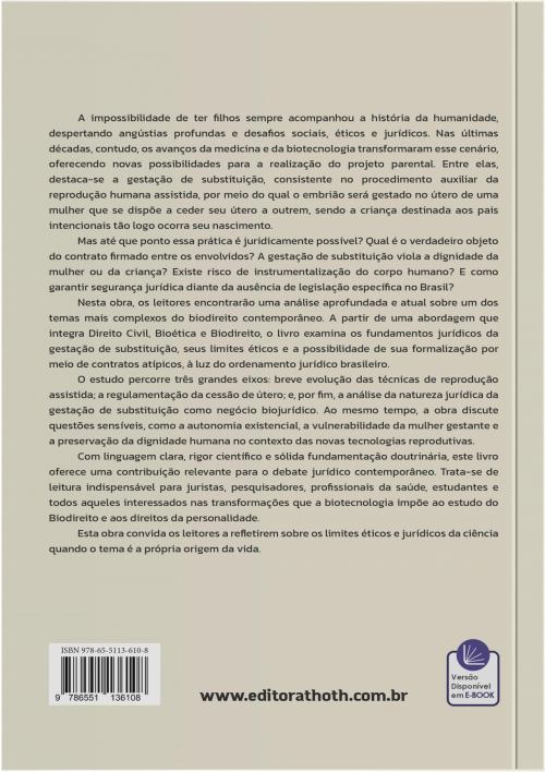Gestação de substituição à luz dos negócios (bio)jurídicos: referências ao projeto de lei nº 04/2025 (proposta de reforma do Código Civil Brasileiro)