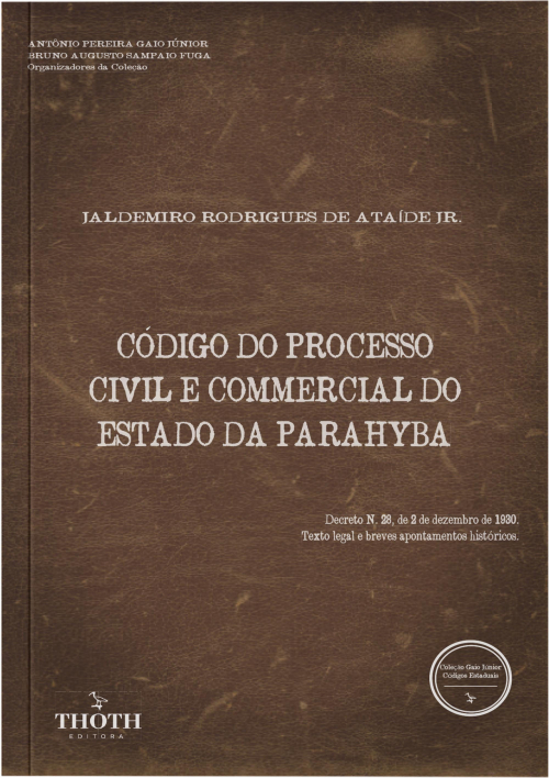 Código do Processo Civil e Commercial do Estado da Parahyba - Versão Comum