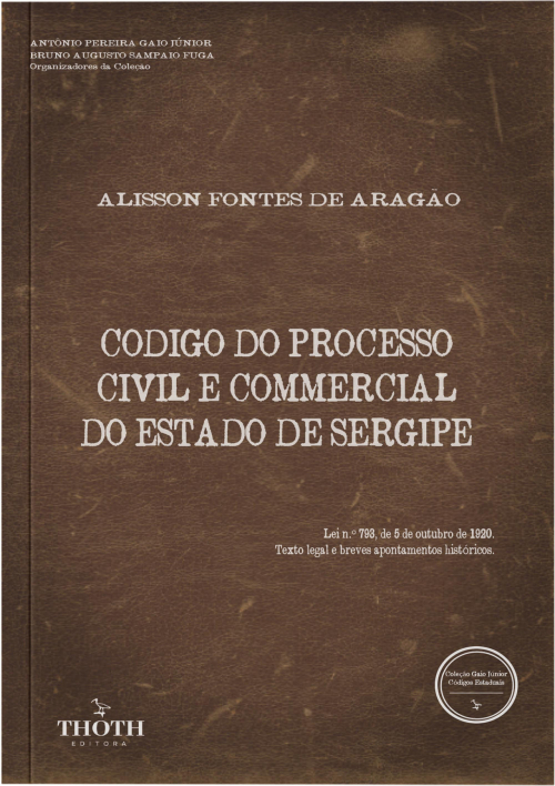 Codigo do Processo Civil e Commercial do Estado de Sergipe - Versão Comum