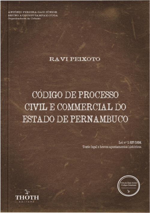 Código de Processo Civil e Commercial do Estado de Pernambuco - Versão Comum