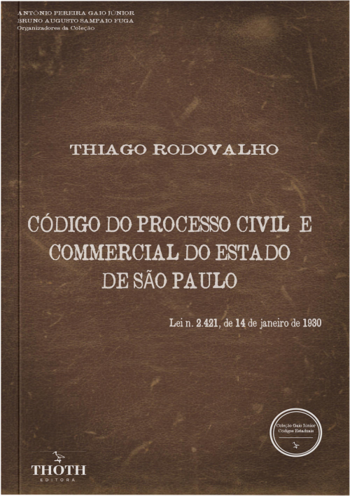 Código do Processo Civil e Commercial do Estado de São Paulo - Versão Comum