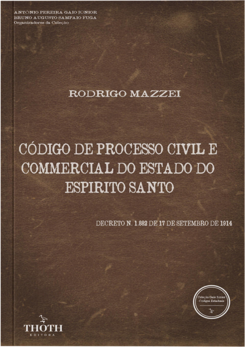 Código de Processo Civil e Commercial do Estado do Espirito Santo - Versão Comum