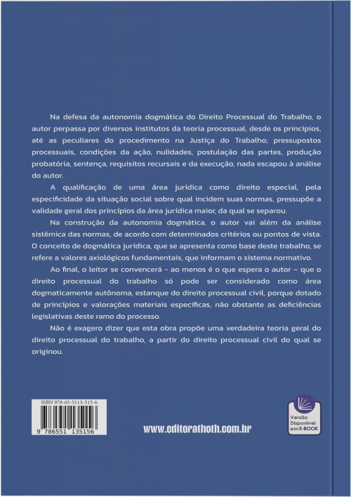 Direito Processual do Trabalho: Sob o Enfoque da Autonomia Dogmáticas
