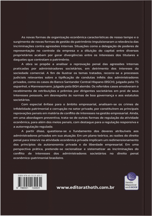 A Corrupção e a Gestão Infiel nas Relações Corporativas: Uma Proposta De Sistematização Para o Direito Penal Econômico-Patrimonial Brasileiro