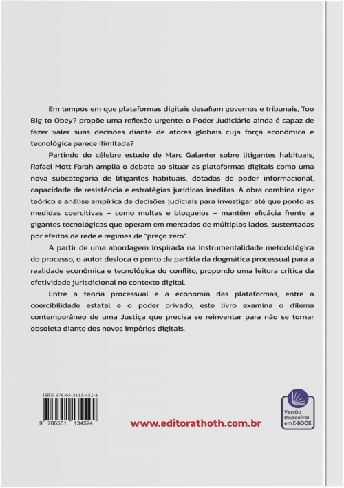 Too big to obey? Plataformas Digitais e Poder Geral de Efetivação