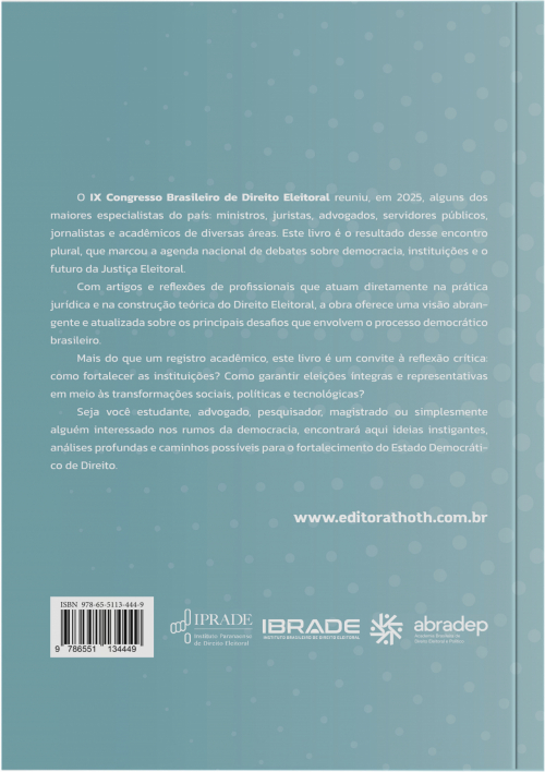 Democratizar o Direito é Protagonizar: O Livro do IX Congresso Brasileiro de Direito Eleitoral