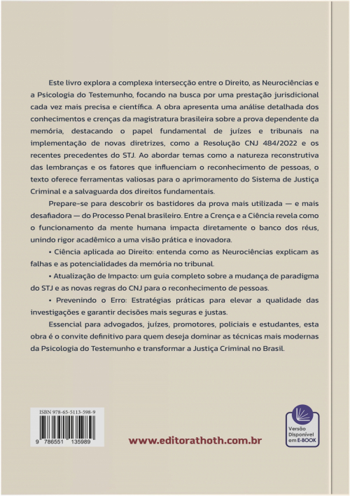 Entre a Crença e a Ciência: A Psicologia do Testemunho na Visão da Magistratura Brasileira