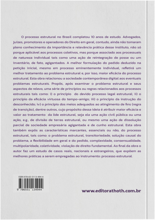 O Processo Estrutural: Do Pedido às Características do Processo Estrutural Brasileiro