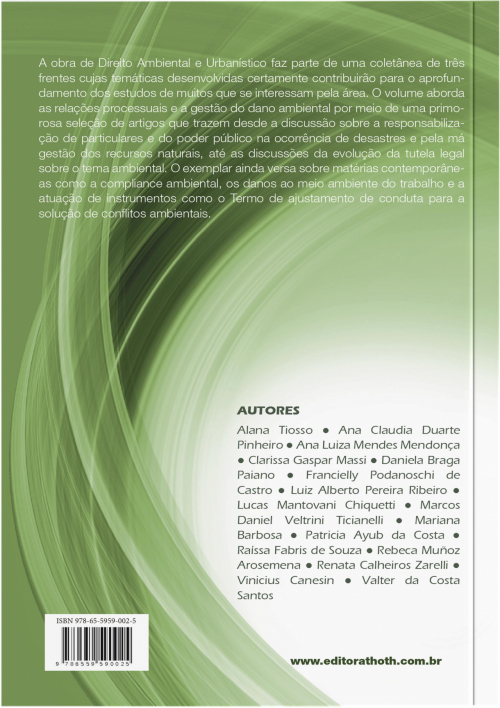 Coletânea Temas Contemporâneos de Direito Ambiental e Urbanístico: Direito Processual Ambiental