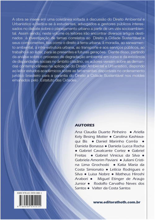 Coletânea Temas Contemporâneos de Direito Ambiental e Urbanístico: Ferramentas para a Garantia do Direito à Cidade Sustentável