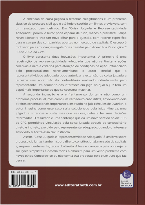 Coisa Julgada e Representatividade Adequada: Nas Ações litisconsorciais do Mercado de Capitais