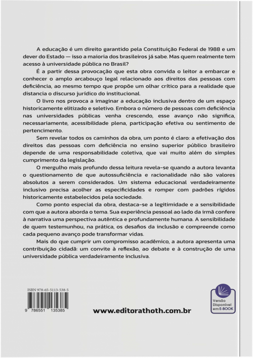 O Direito à Educação Inclusiva: Uma Análise do Ensino Superior Público Brasileiro