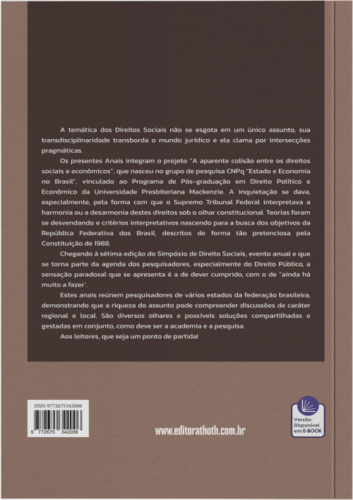 VII Simpósio de Direitos Sociais: Direitos Sociais em Simbiose com as Políticas Públicas