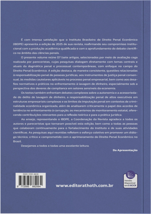 Revista Brasileira de Direito Penal Econômico (Volume 6)