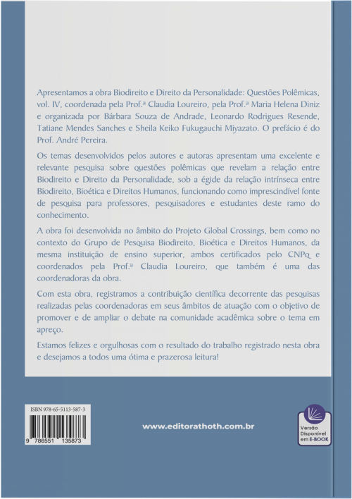 Biodireito e Direito da Personalidade: Questões Polêmicas - Vol. IV