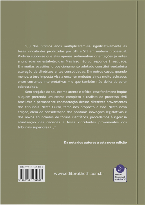 Curso Avançado de Processo Civil: Cognição Jurisdicional (Processo Comum de Conhecimento e Tutela Provisória) - 23ª Edição. VOL.2