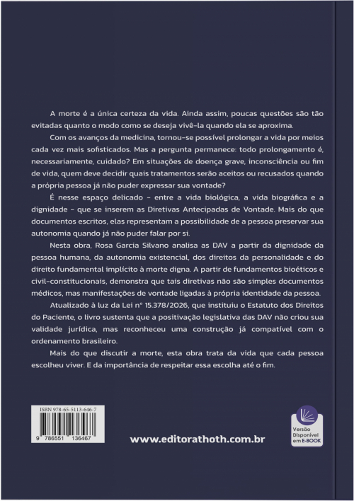 Diretivas Antecipadas de Vontade: Autonomia Existencial, Morte Digna e lei nº 15.378/2026