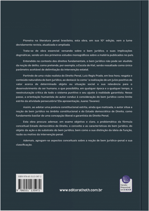 Bem Jurídico-Penal e Constituição - 10ª Edição