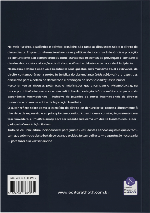 Direito Fundamental ao Whistleblowing: A Liberdade de Expressão Integrada ao Princípio Democrático