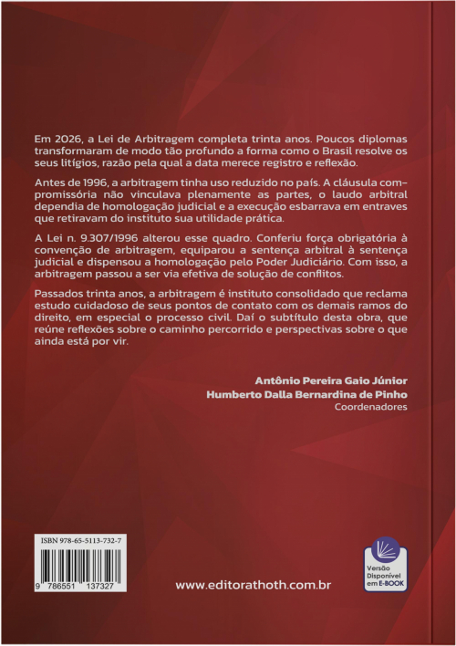 Arbitragem - 30 Anos da Lei n. 9.307/96: Entre Reflexões e Perspectivas