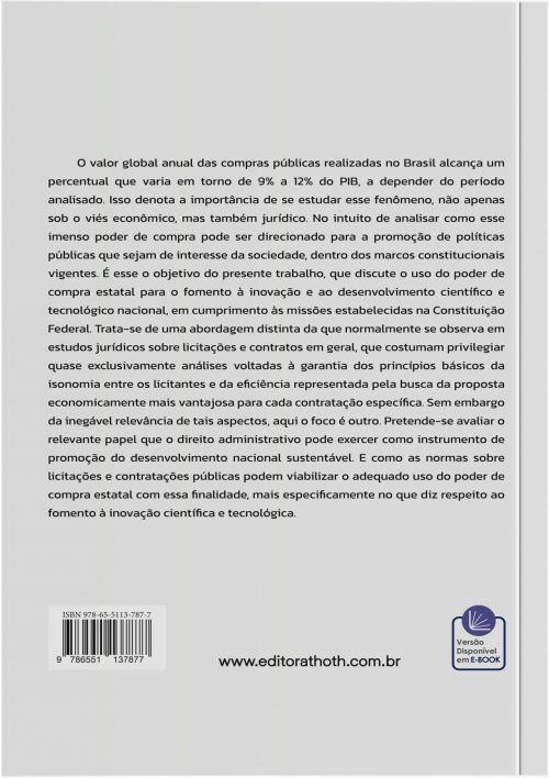Estado, Direito e Inovação: O Uso do Poder de Compra Estatal para o Fomento ao Desenvolvimento Científico e Tecnológico Nacional - 2ª Edição