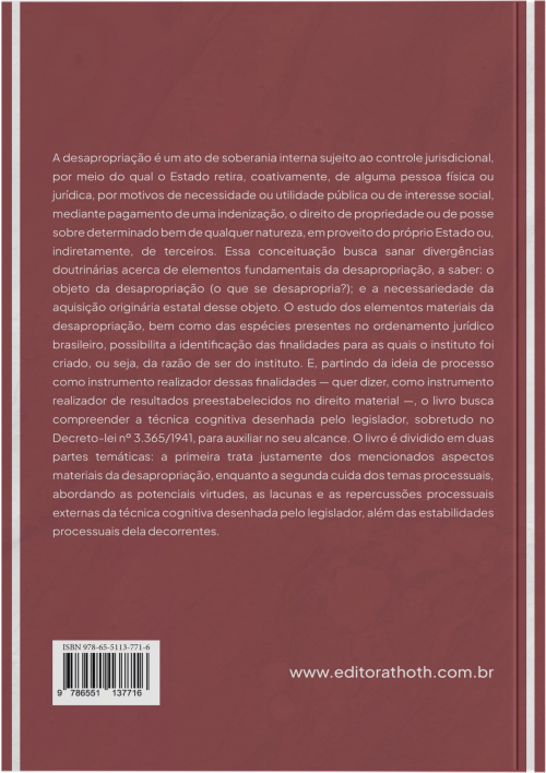 Desapropriação: Elementos Fundamentais, Técnica Cognitiva e Estabilidades Processuais - 2ª Edição