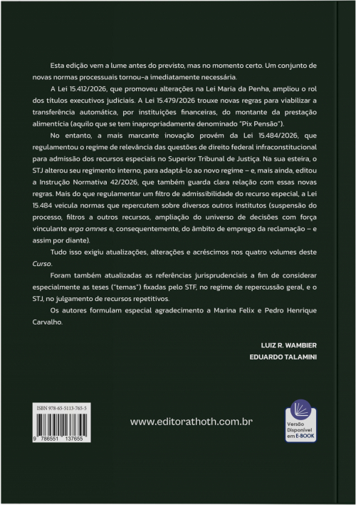Curso Avançado de Processo Civil: Cognição Jurisdicional (Processo Comum de Conhecimento e Tutela Provisória) - Vol.2 - 24 ªEdição