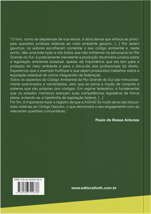 Comentários ao Código do Meio Ambiente do Rio Grande do Sul: Lei Estadual Nº 15.434/2020