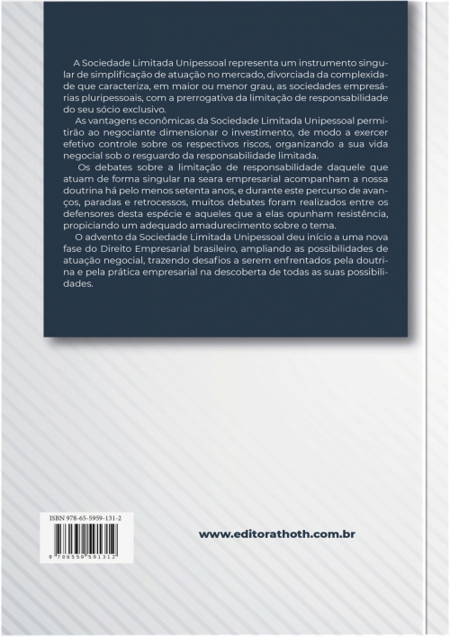 Sociedade Limitada Unipessoal (SLU): Aspectos Teóricos e Práticos (Atualizado pela Lei N. 14.195/2021)