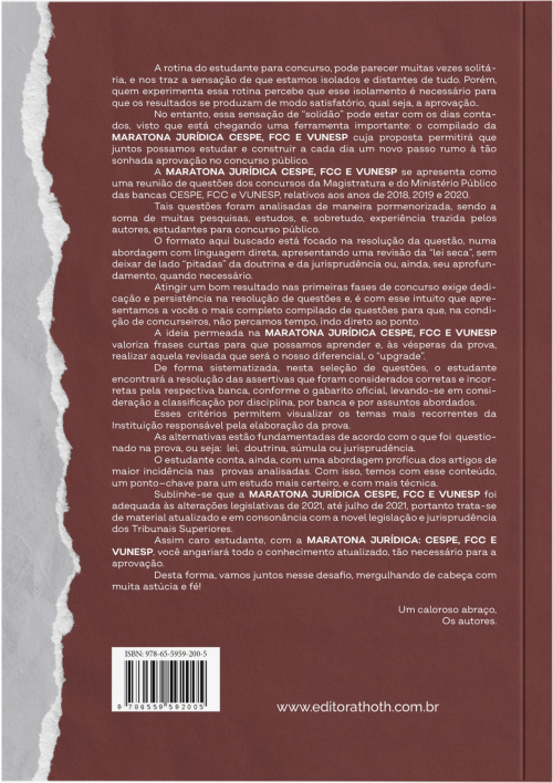 Maratona Jurídica: CESPE, FCC e VUNESP