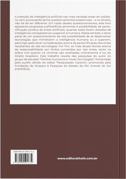 A Inteligência Artificial como Pessoa? Responsabilidade e Personalidade de Entes Artificiais e o Direito Brasileiro