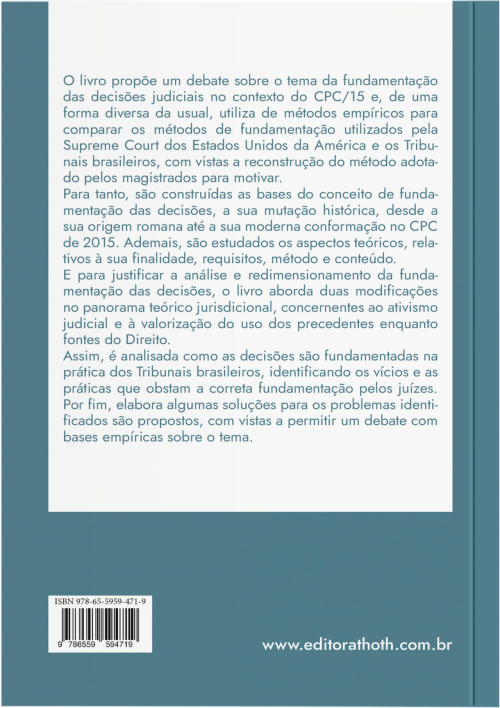 Fundamentação das Decisões Judiciais: Da Teoria à Prática na Experiência Comparada da Suprema Corte dos Estados Unidos e dos Tribunais Brasileiros