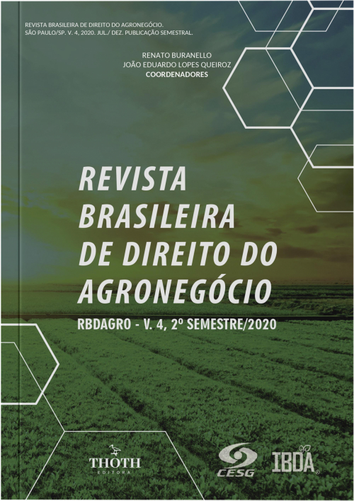 Revista Brasileira de Direito do Agronegócio – RBDAgro - V.3, 1º semestre/2020