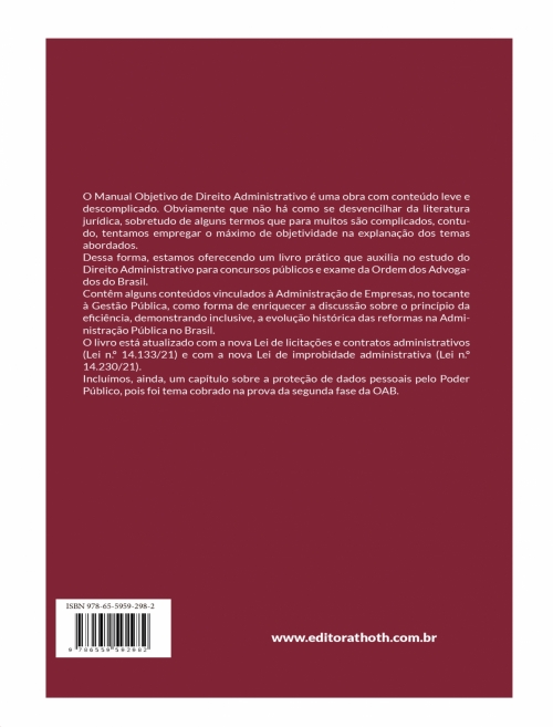 Manual Objetivo de Direito Administrativo - 3.ª Edição
