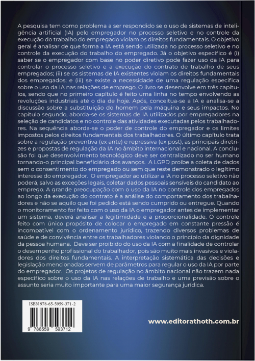 O Uso da Inteligência Artificial pelo Empregador na Seleção e no Controle das Atividades Executadas pelo Empregado
